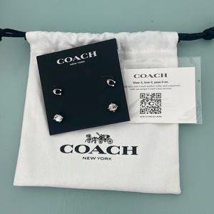 Coach set of 2 pairs of stud earrings